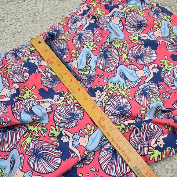 Vineyard Vines Swim Trunks Mens XL Pink Mermaids Mesh Lining Shorts Beach Pool - Picture 11 of 14